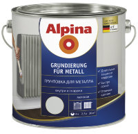 Купить Alpina Grundierung fur Metall антикорозийная грунтовка для металла 2,5л