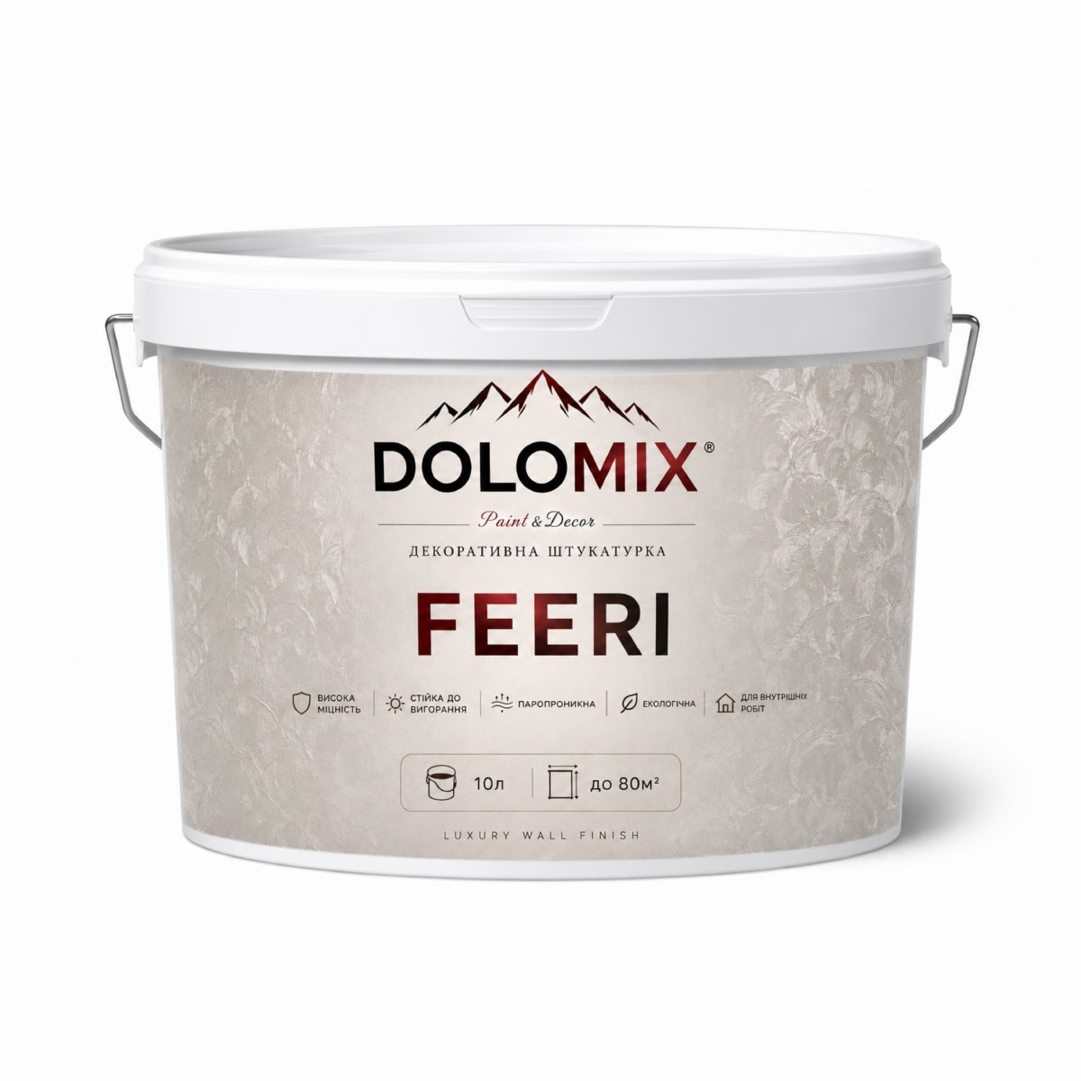 Купити Декоративна штукатурка Dolomix FEERI з перламутром 10 л