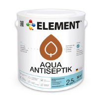 Купить ELEMENT Aqua Antiseptik (белый) декоративный Деревозащитное средство 10л