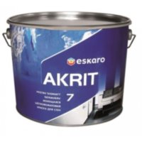 Купить ESKARO AKRIT 7 краска для потолков и стен (шелковисто-матовая) 9.5л